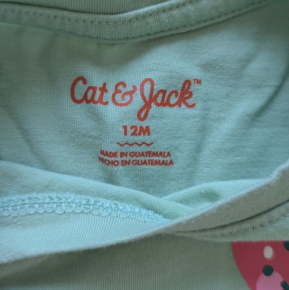 Cat & Jack + Carter's Strawberry Short Sleeves Leggings 4-Piece Lot - Size 12M - Picture 10 of 15